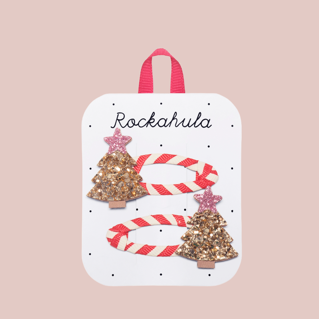 STRIPY CHRISTMAS TREE CLIPS
