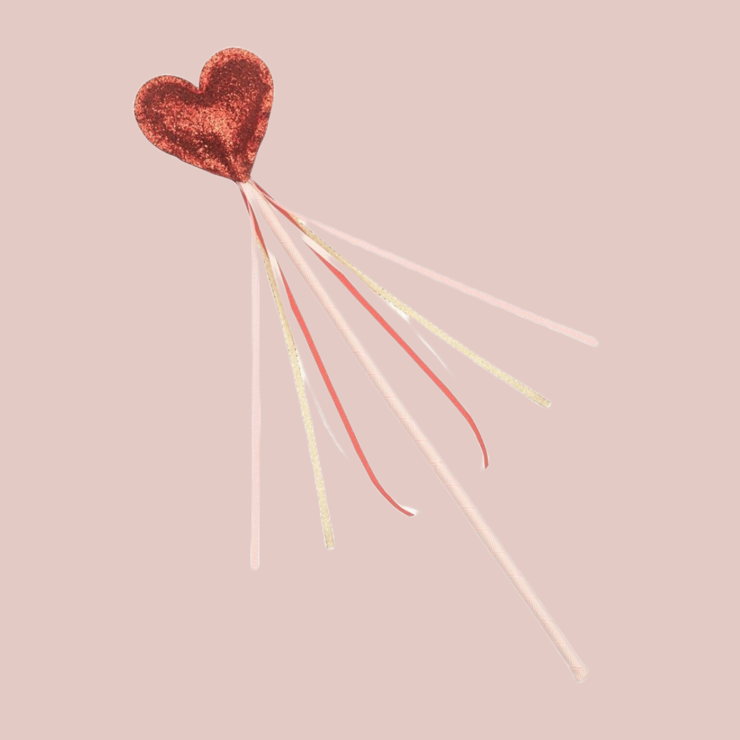 LOVE HEART GLITTER WAND