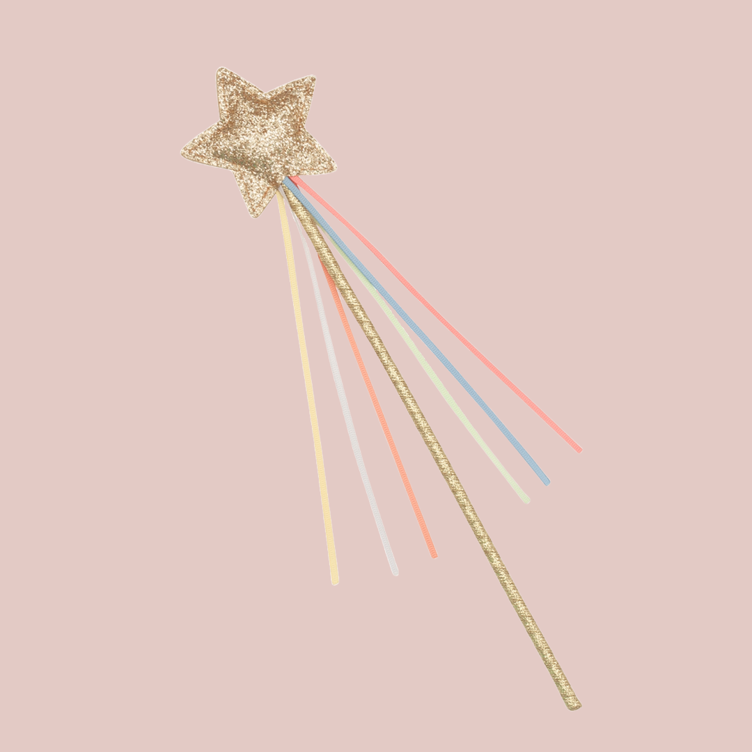RAINBOW GLITTER STAR WAND